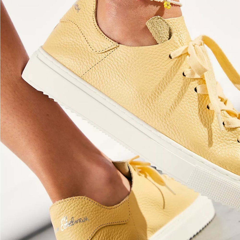 SAM EDELMAN Women’s Poppy Lace-Up Sneakers in the “Canary Yellow”